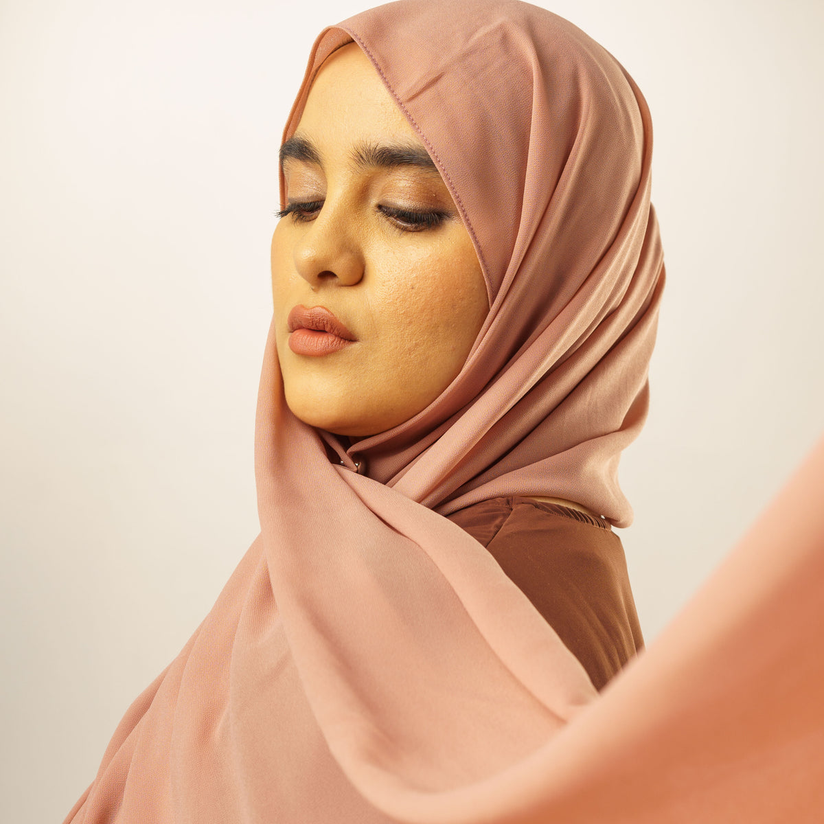 Malaysian Georgette Hijab- Olive main image 1