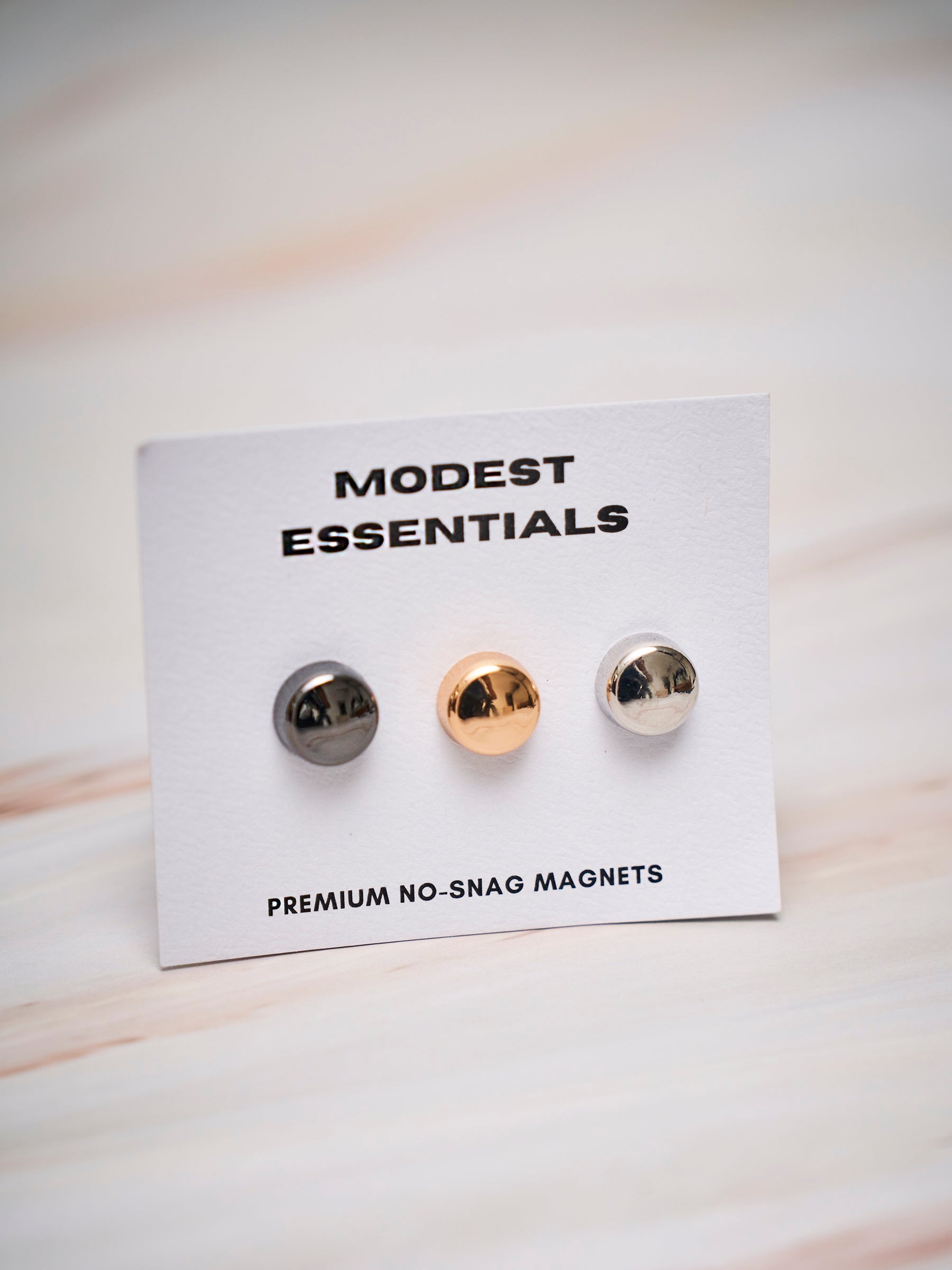 Set of 3 Metallic Hijab Magnets - Modest Essentials