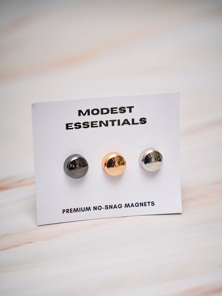 Set of 3 Metallic Hijab Magnets  - Modest Essentials
