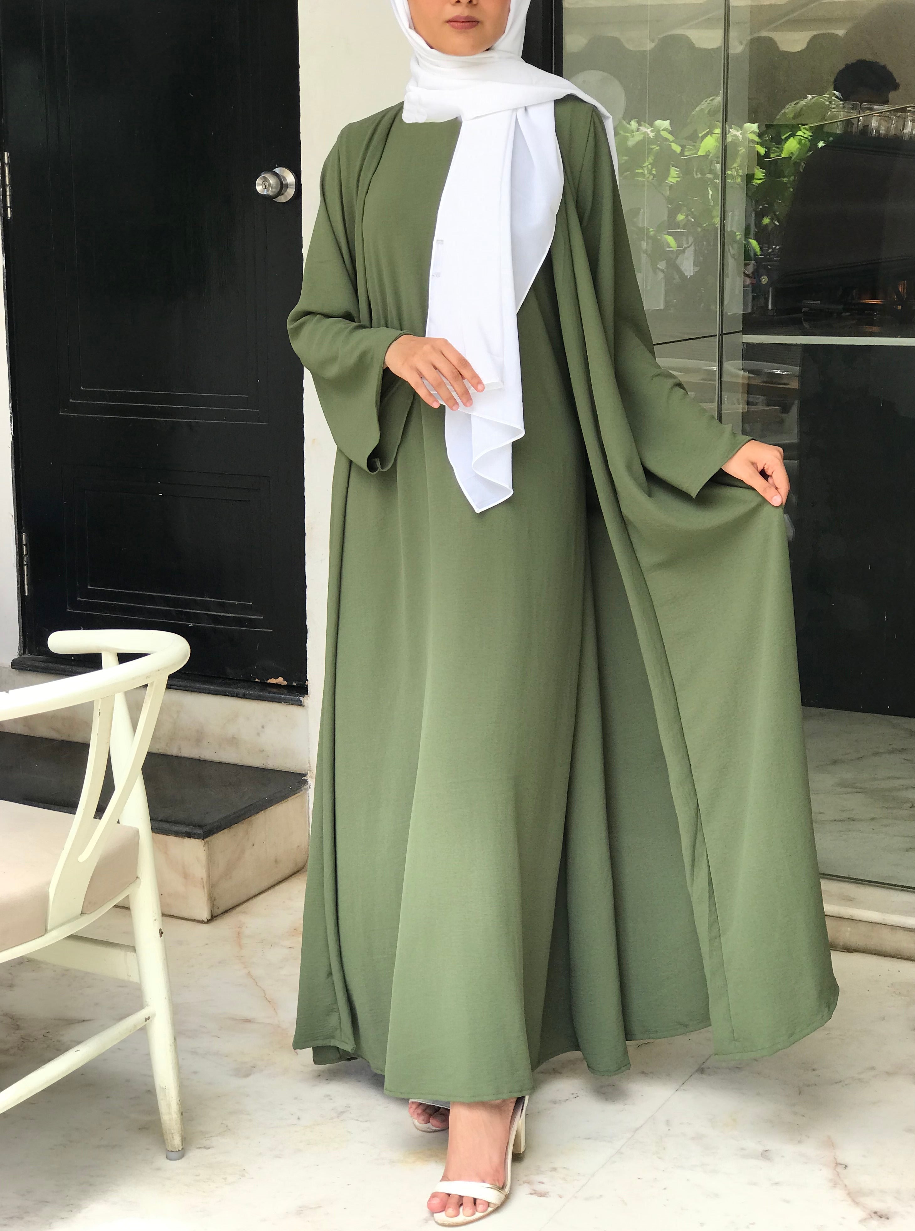 AVOCADO TWO PIECE ABAYA - Modest Essentials