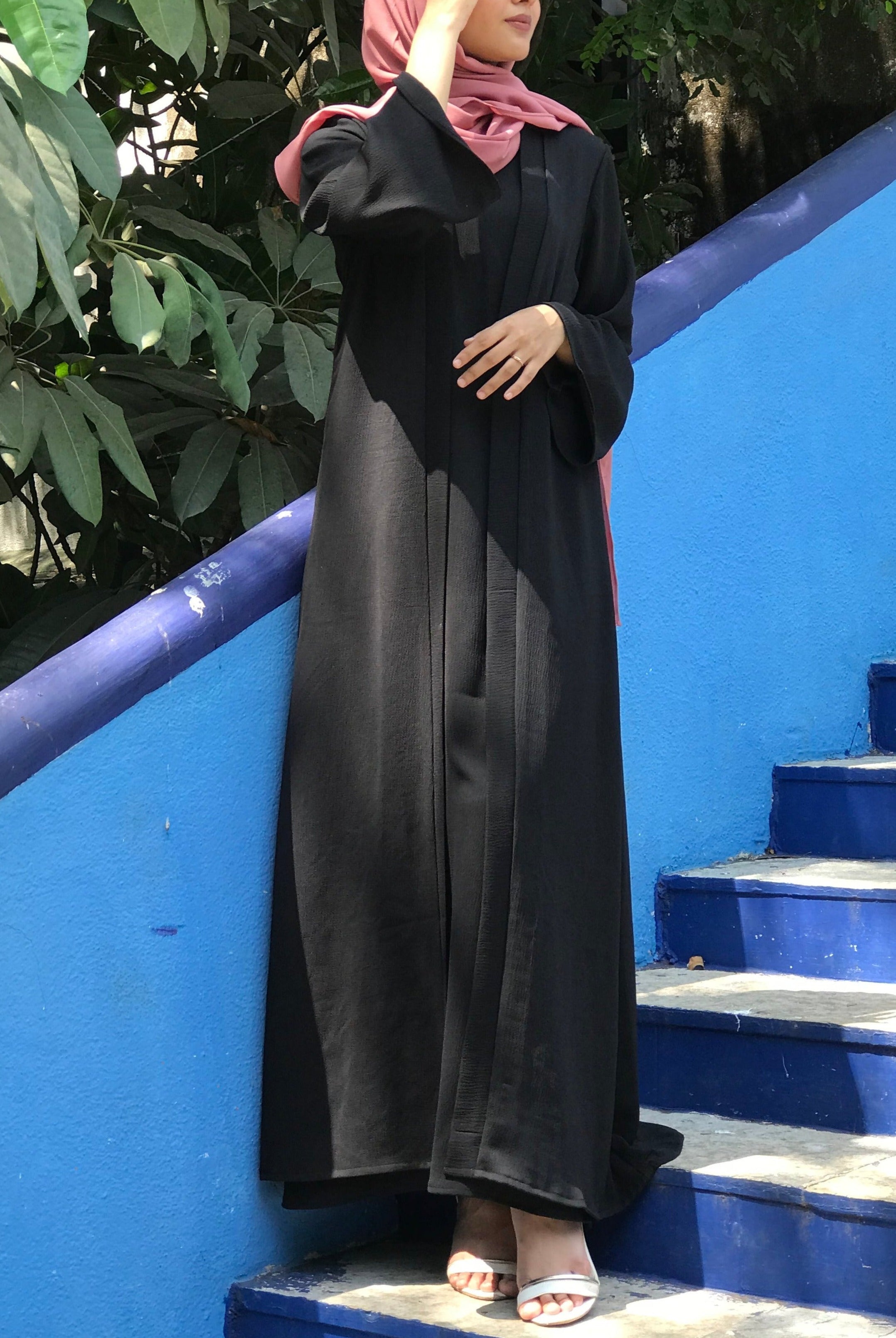 CHARCOAL TWO-PIECE ABAYA - Modest Essentials