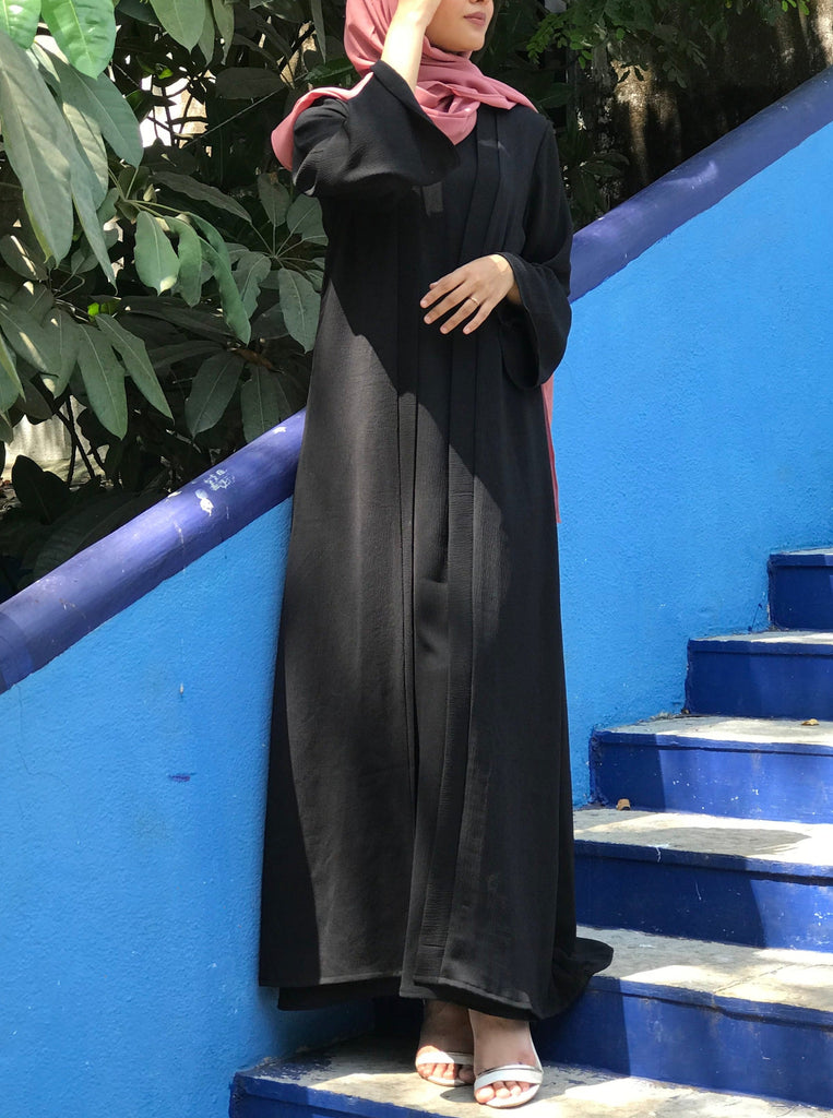 CHARCOAL TWO-PIECE ABAYA - Modest Essentials