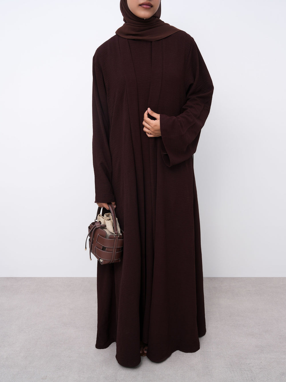 Essential Two-Piece Abaya - Brown
