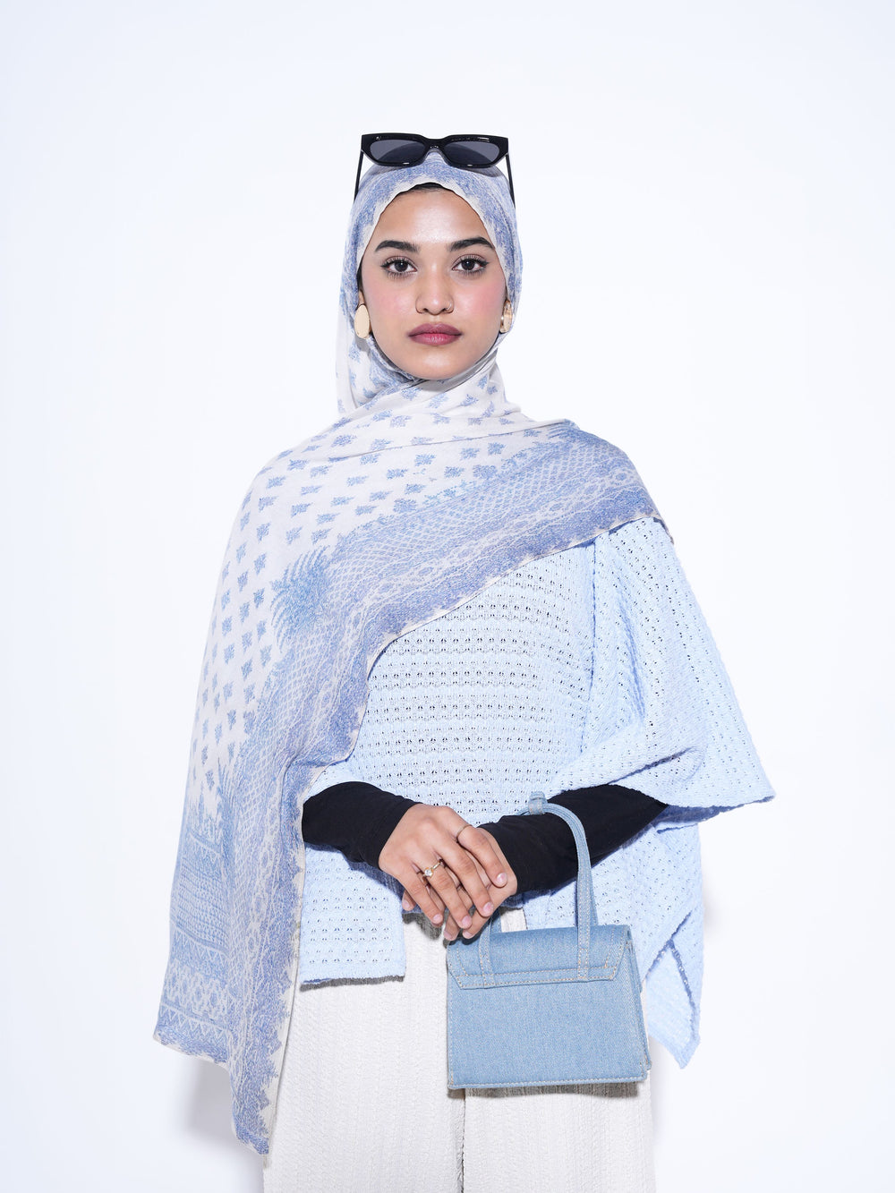 Printed Modal Hijab - Amalfi Porcelain