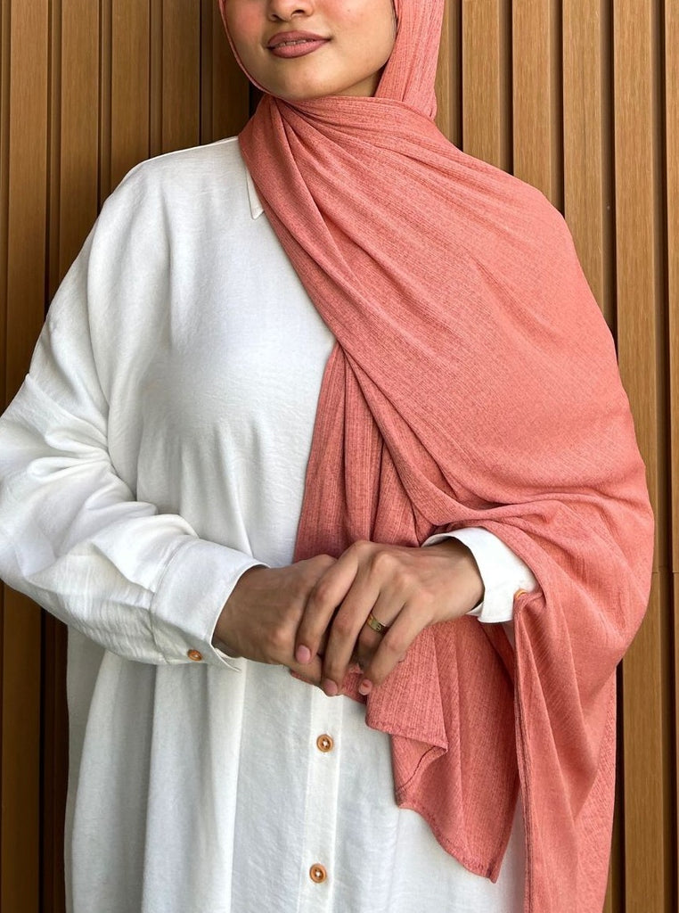 BUY Dark Rose Textured Jersey Hijab 2.0 -Modest Essentials