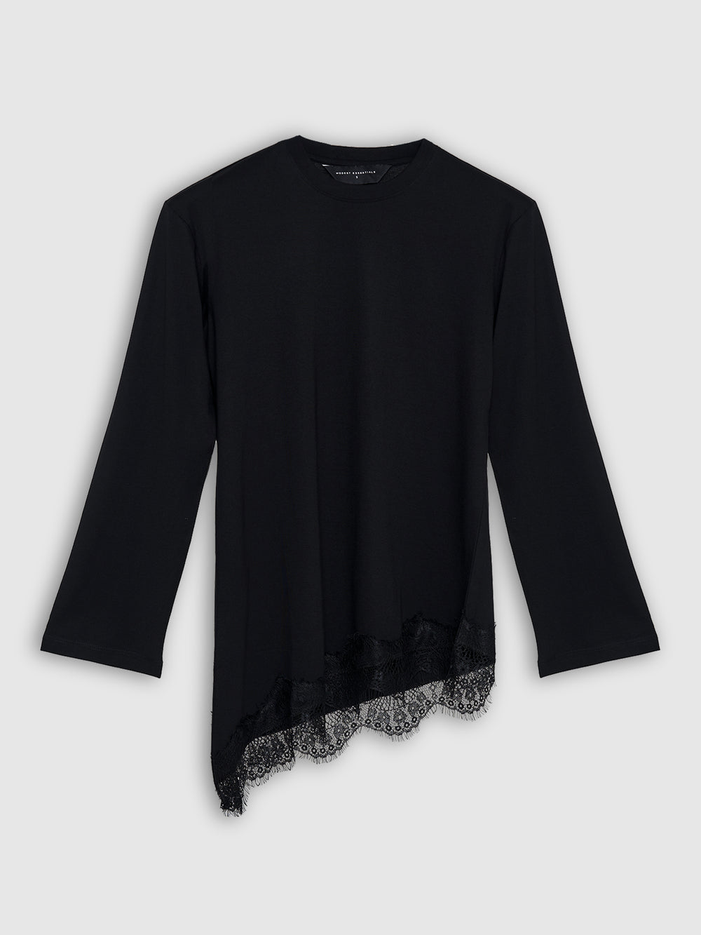 Lace Detail T-Shirt - Black