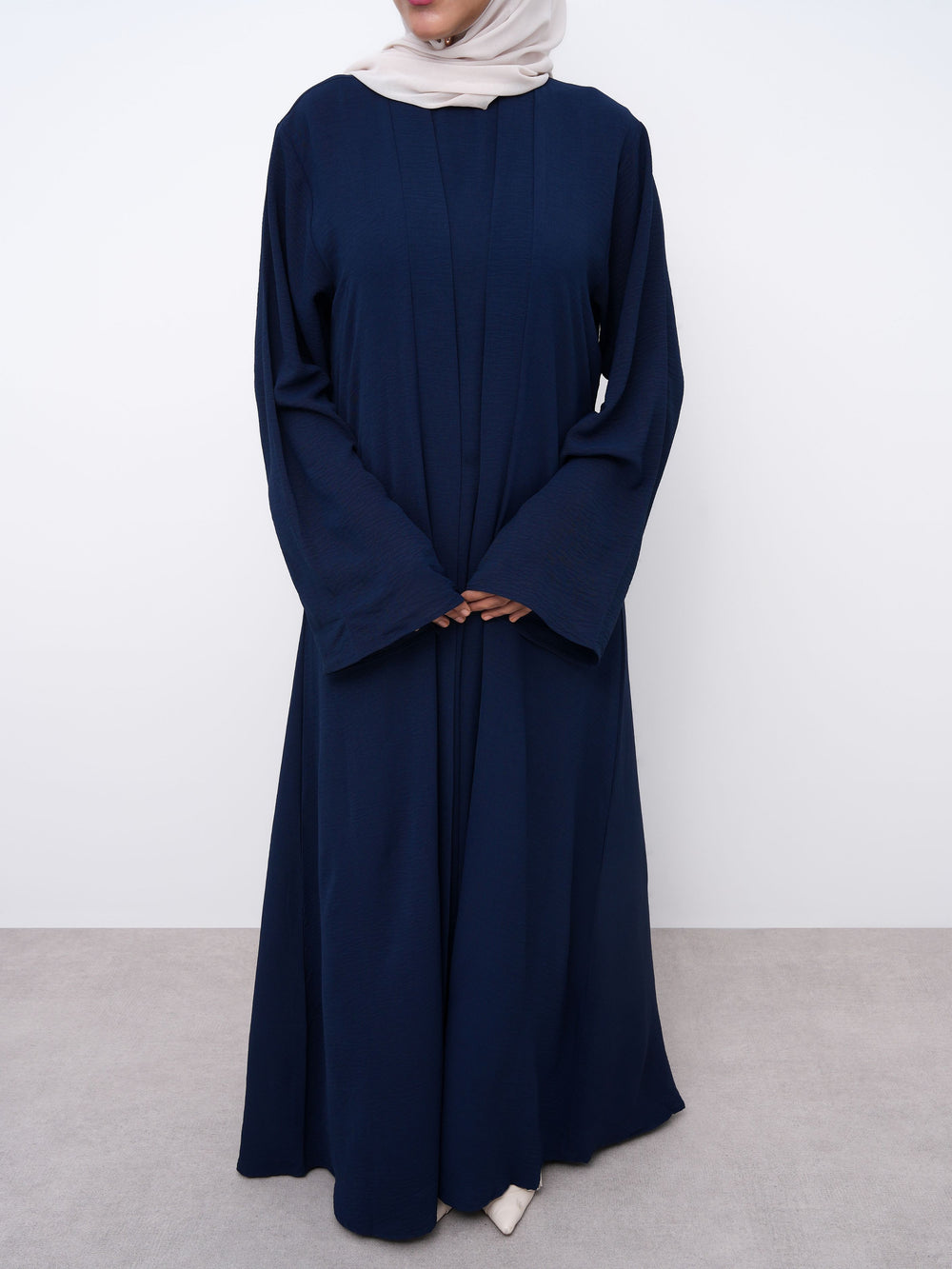 Essential Two-Piece Abaya - Navy Creme