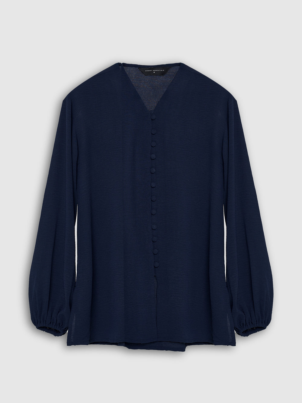 Crepe Button Down Top - Blue