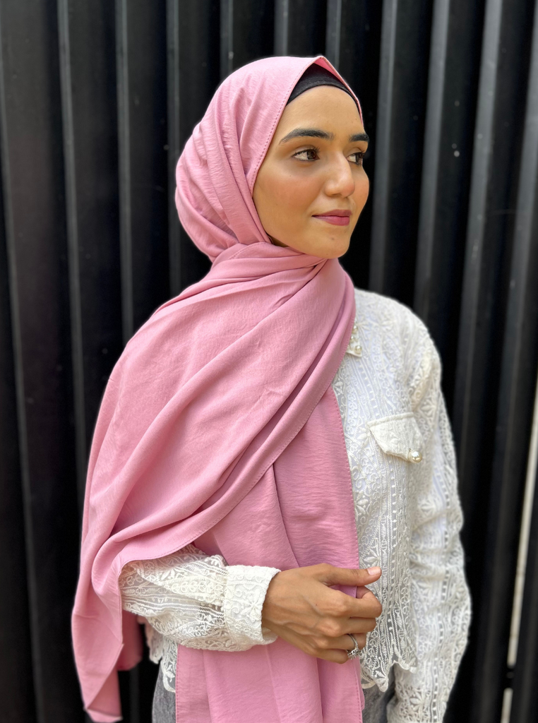 Peony Pink Malaysian Cotton Hijab - Modest Essentials