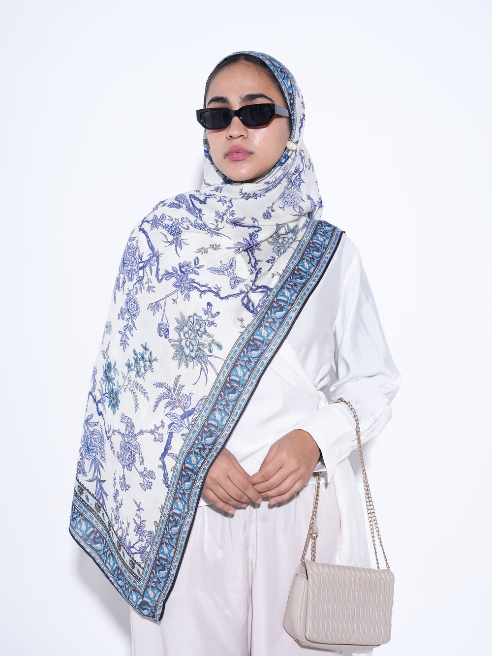 Printed Modal Hijab - Persian Blossom