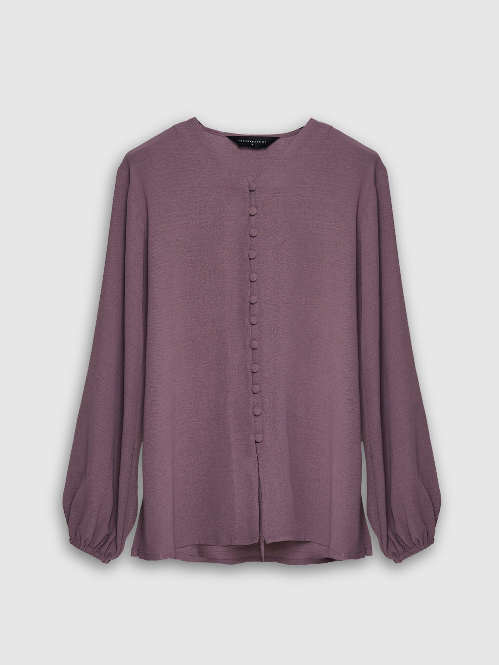Crepe Button Down Top - Mauve