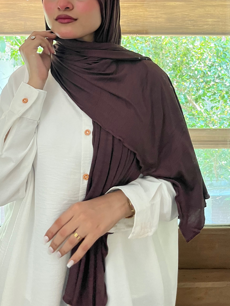 Cocoa Premium Jersey Hijab - Modest Essentials