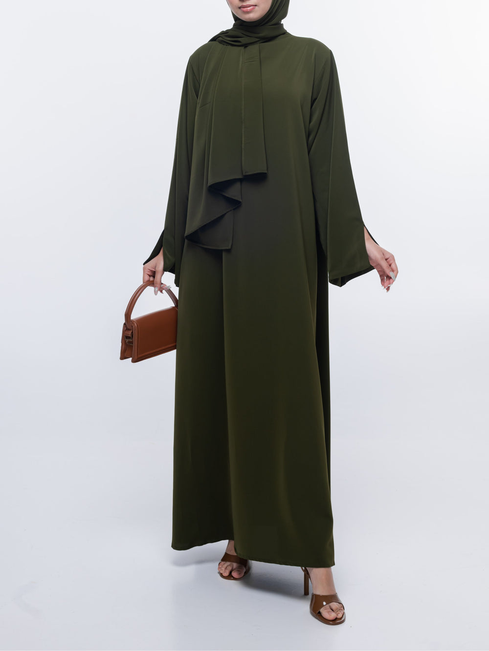 Essential Abaya - Straight Fit - Avocado Mousse