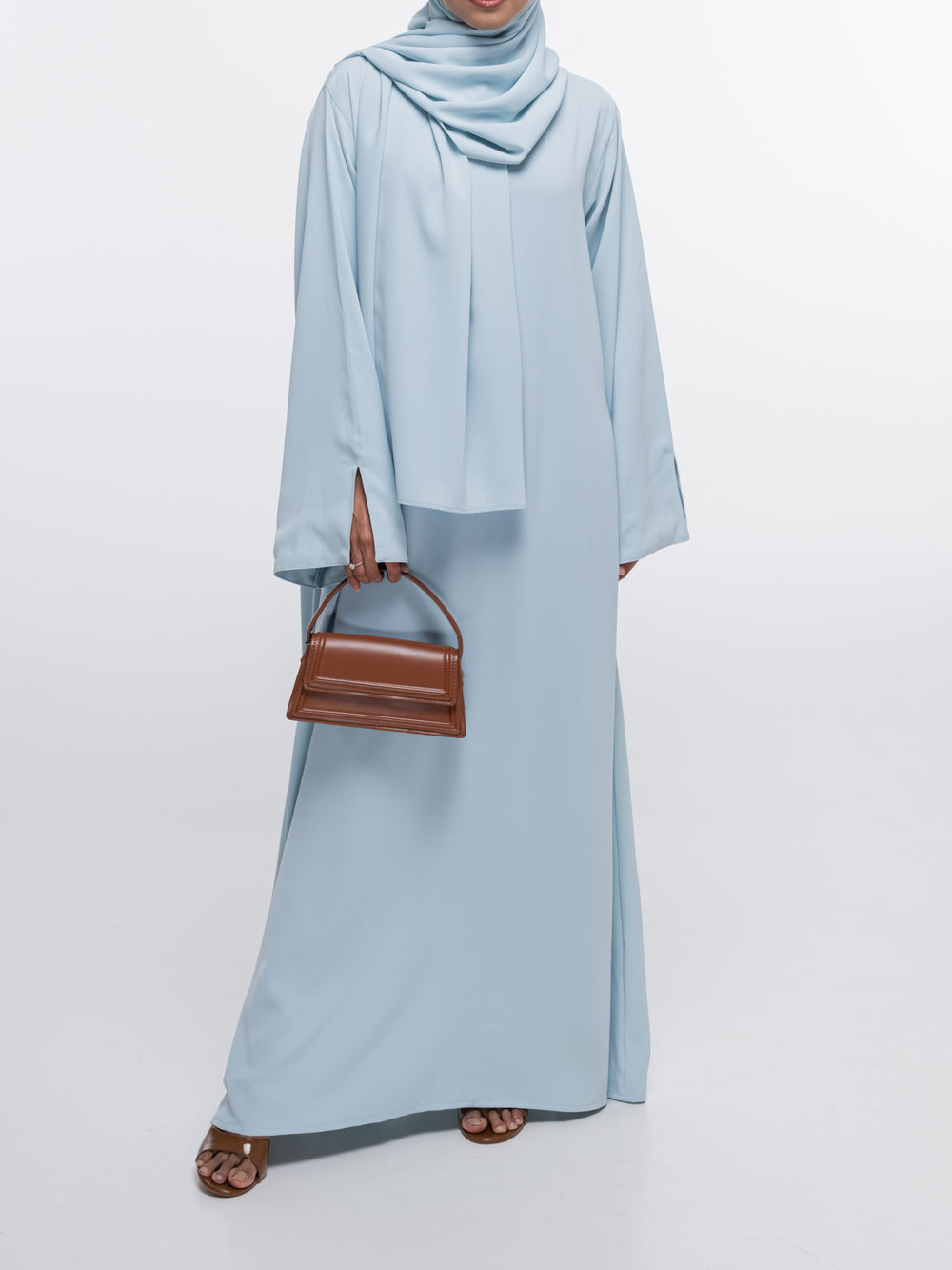 Essential Abaya - Straight Fit - Icy Blue