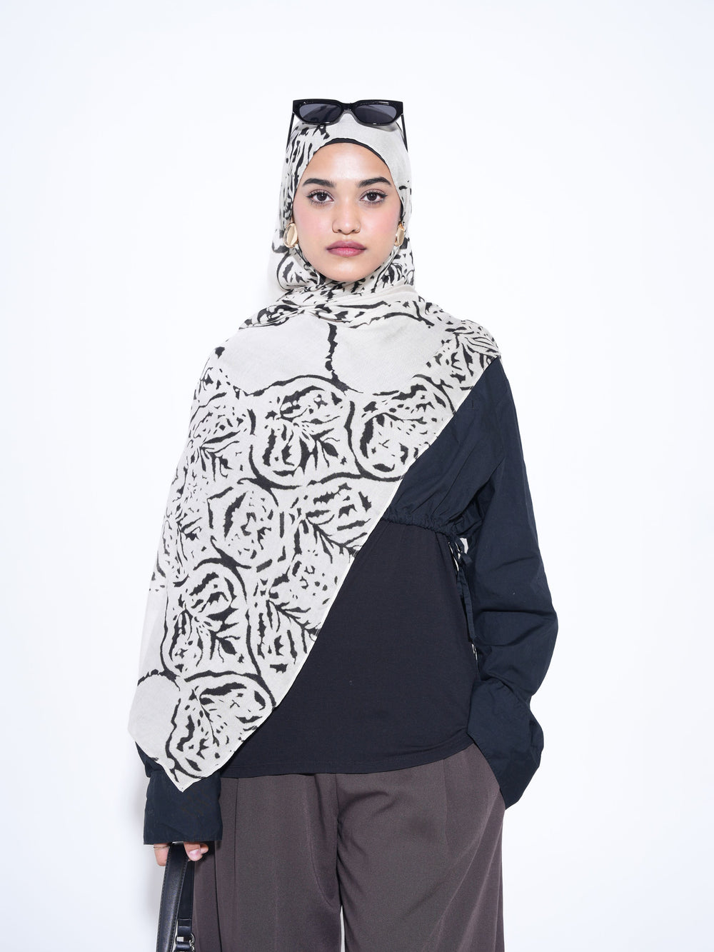 Printed Modal Hijab - Ink Print