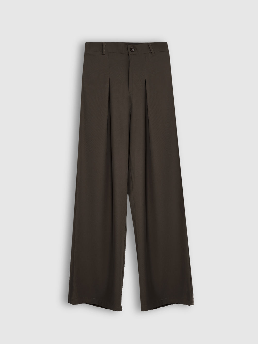 Pleated Trousers - Teak Brown