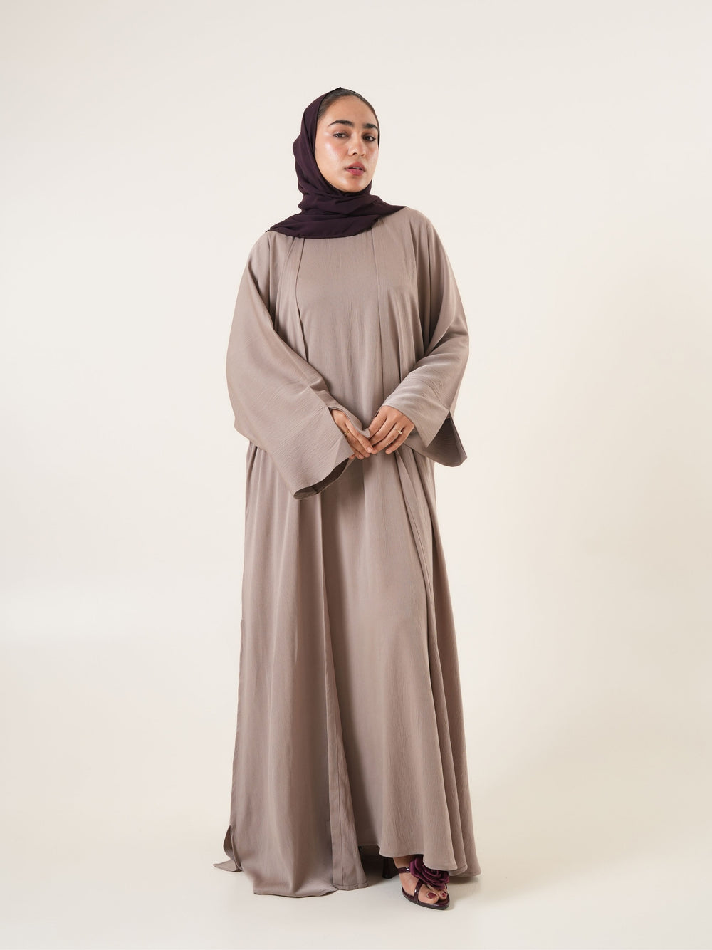Manaal Two Piece Abaya - Beige