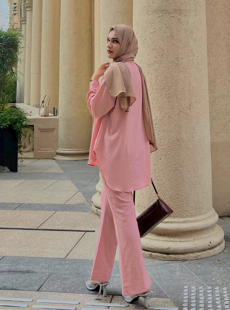 Lana Textured set - Pink -Modest Essentials