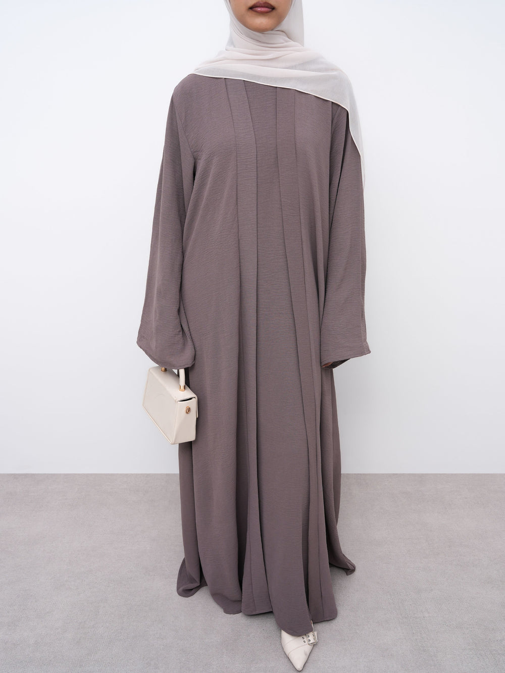 Essential Two-Piece Abaya - Taupe Buttercream