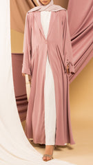 Zayna Coat Abaya With Inner – Pink