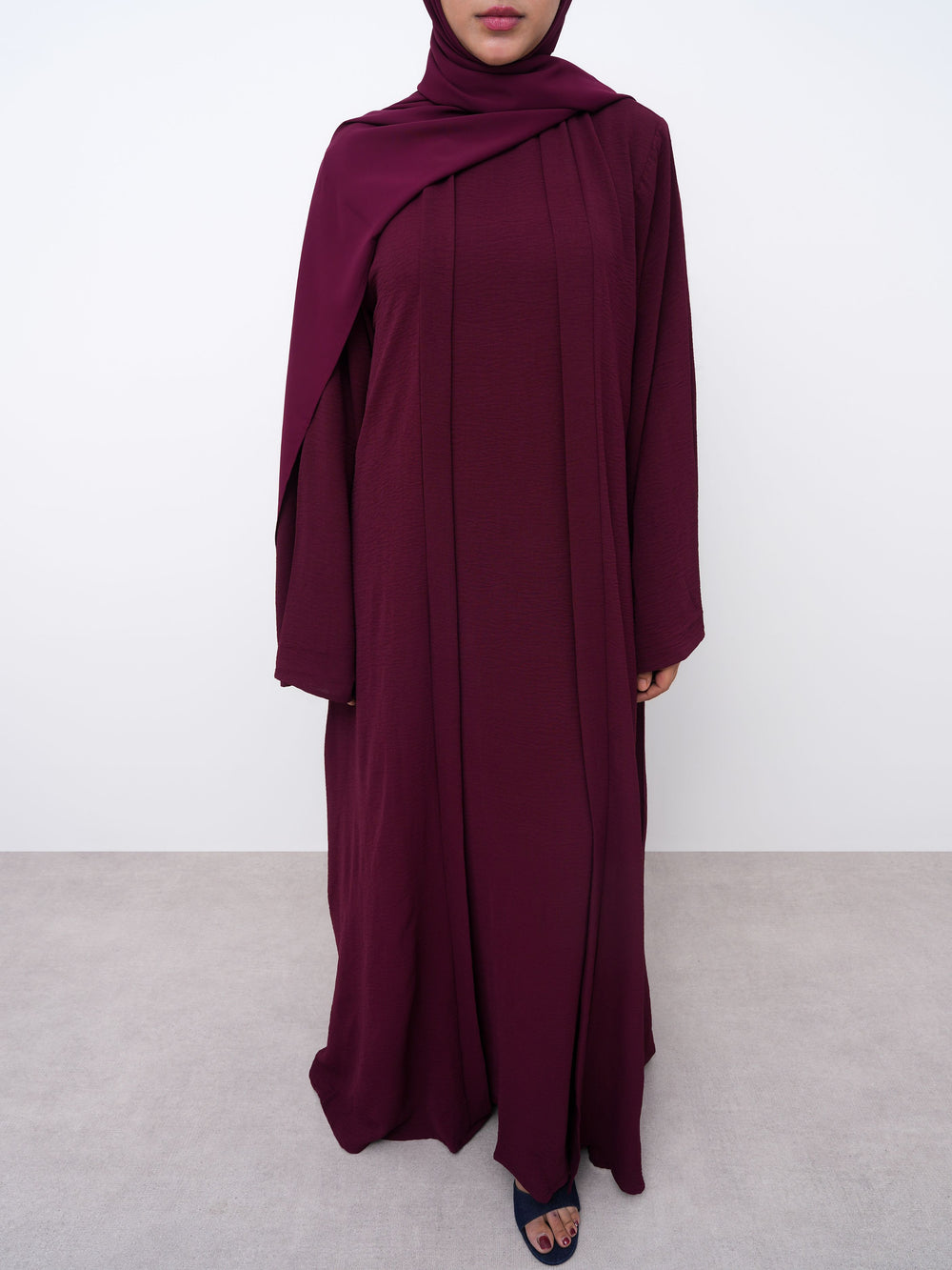 Essential Two-Piece Abaya - Cherry Truffle
