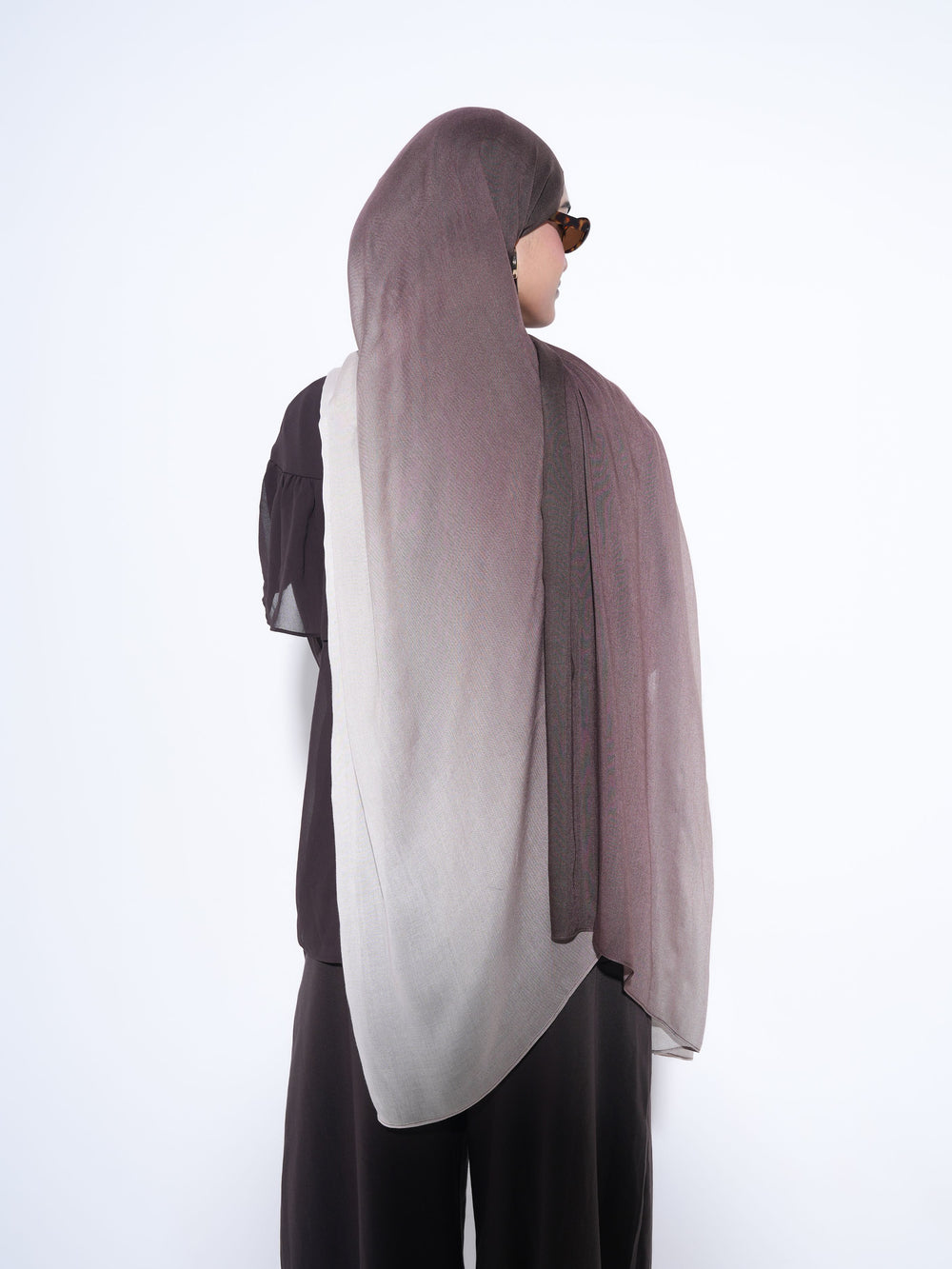 Choco Fudge Ombre Modal Hijab