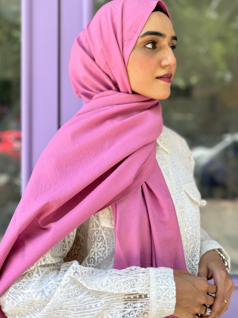 Carnation Pink Malaysian Cotton Hijab - Modest Essentials