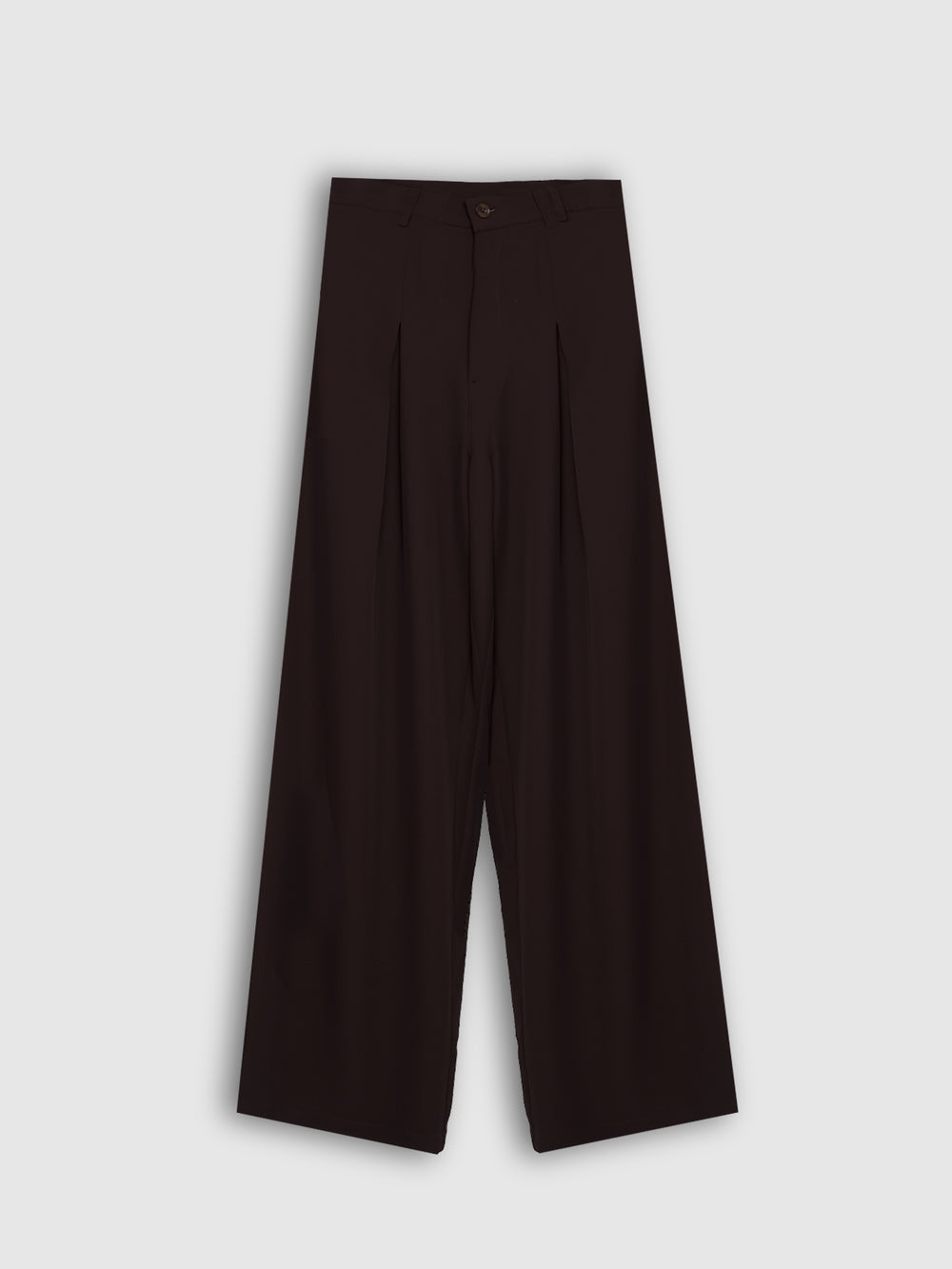 Pleated Trousers - Dark Brown