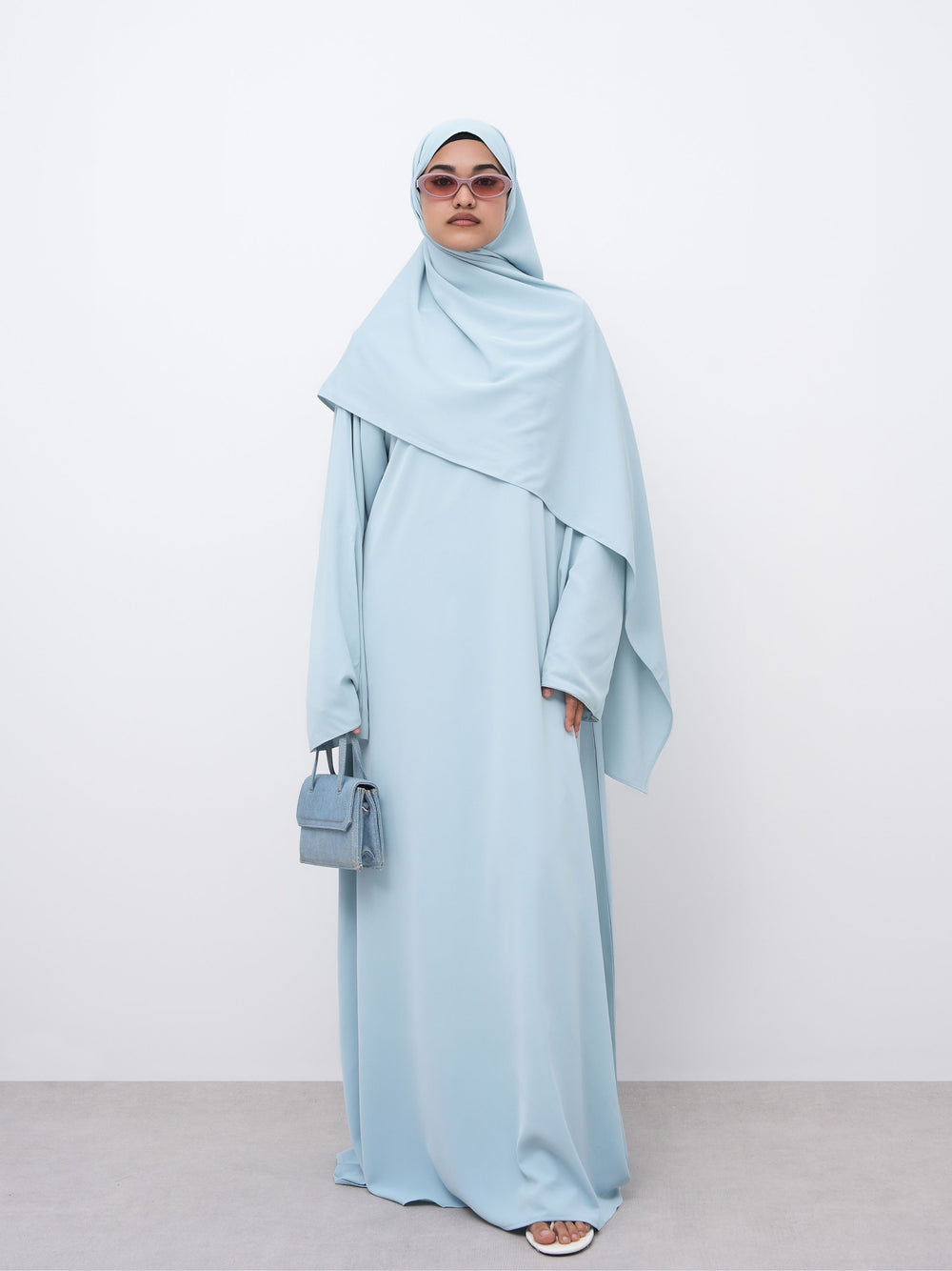Essential Abaya - Straight Fit - Icy Blue