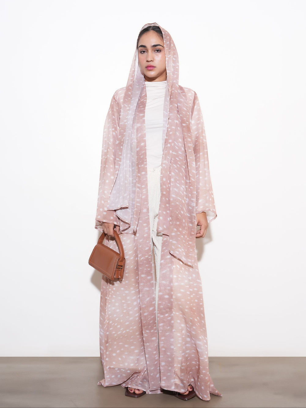 Fawn Printed Abaya