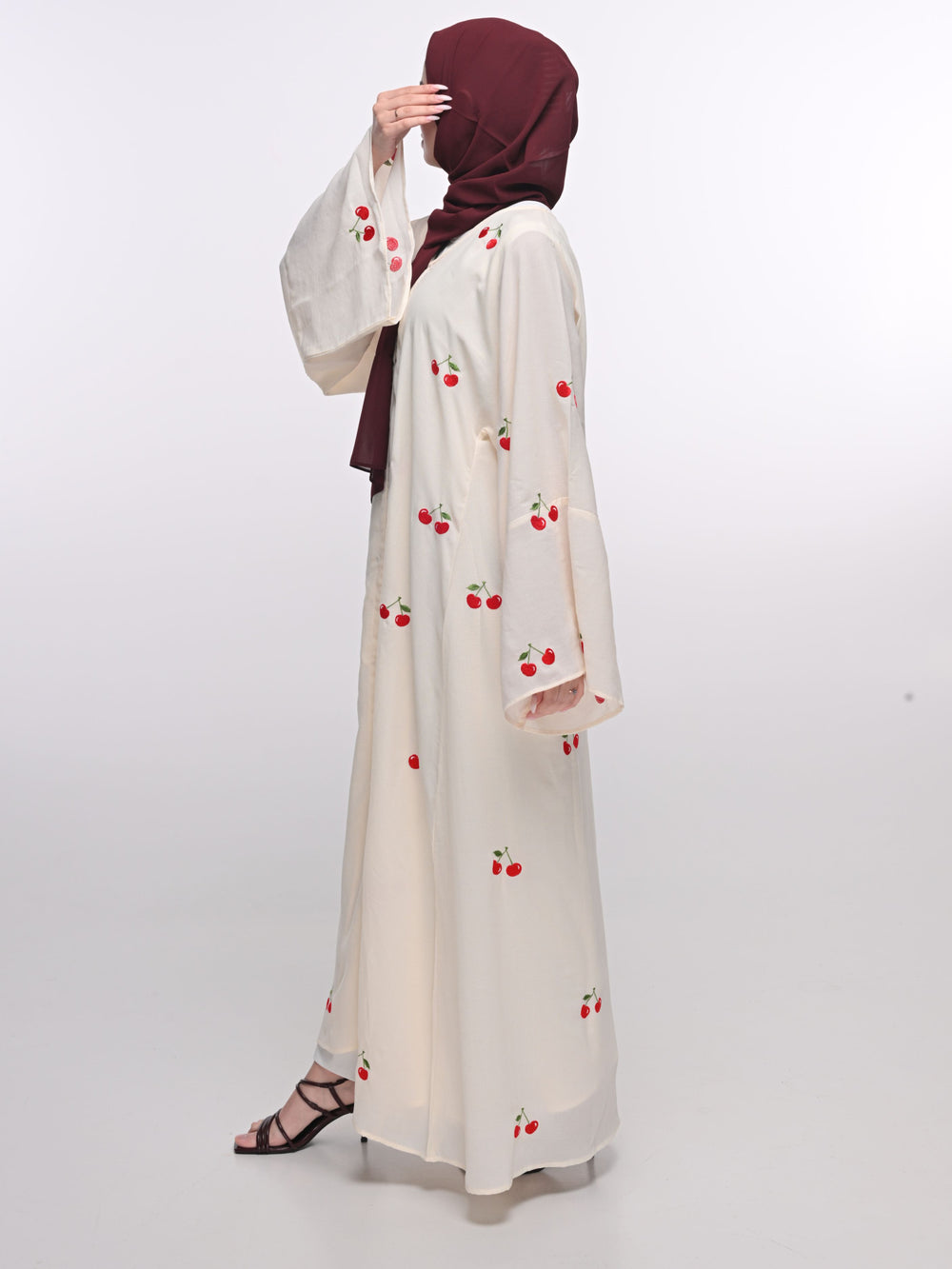 Cherry Abaya - Off White