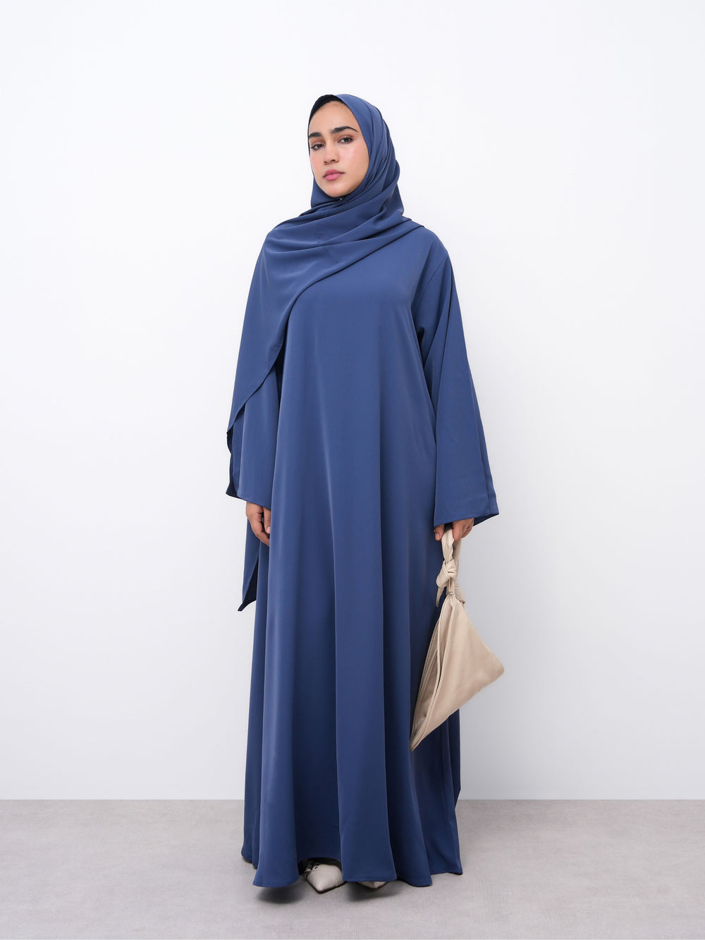Essential Abaya - Straight Fit - Blueberry Mousse