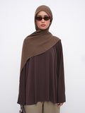 Basic Crepe top - Chocolate Brown