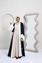 Shawl Neck Abaya - Blue