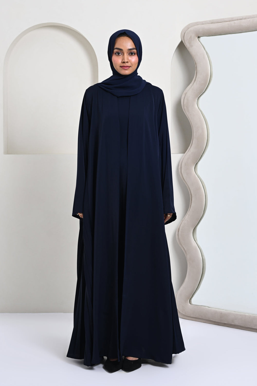 Ruman 2 Piece Abaya - Navy Blue