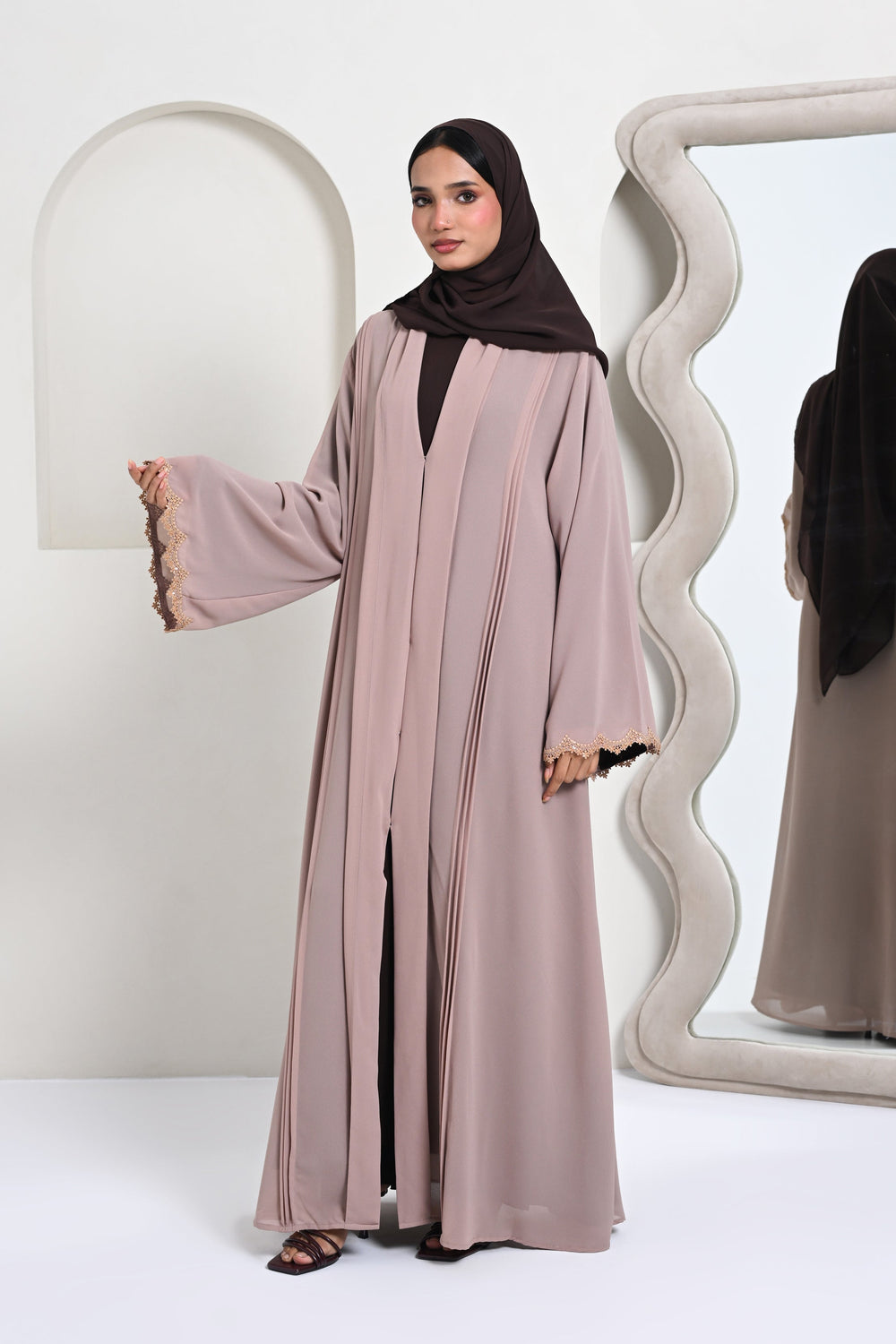 Bahiz Georgette Abaya - Beige