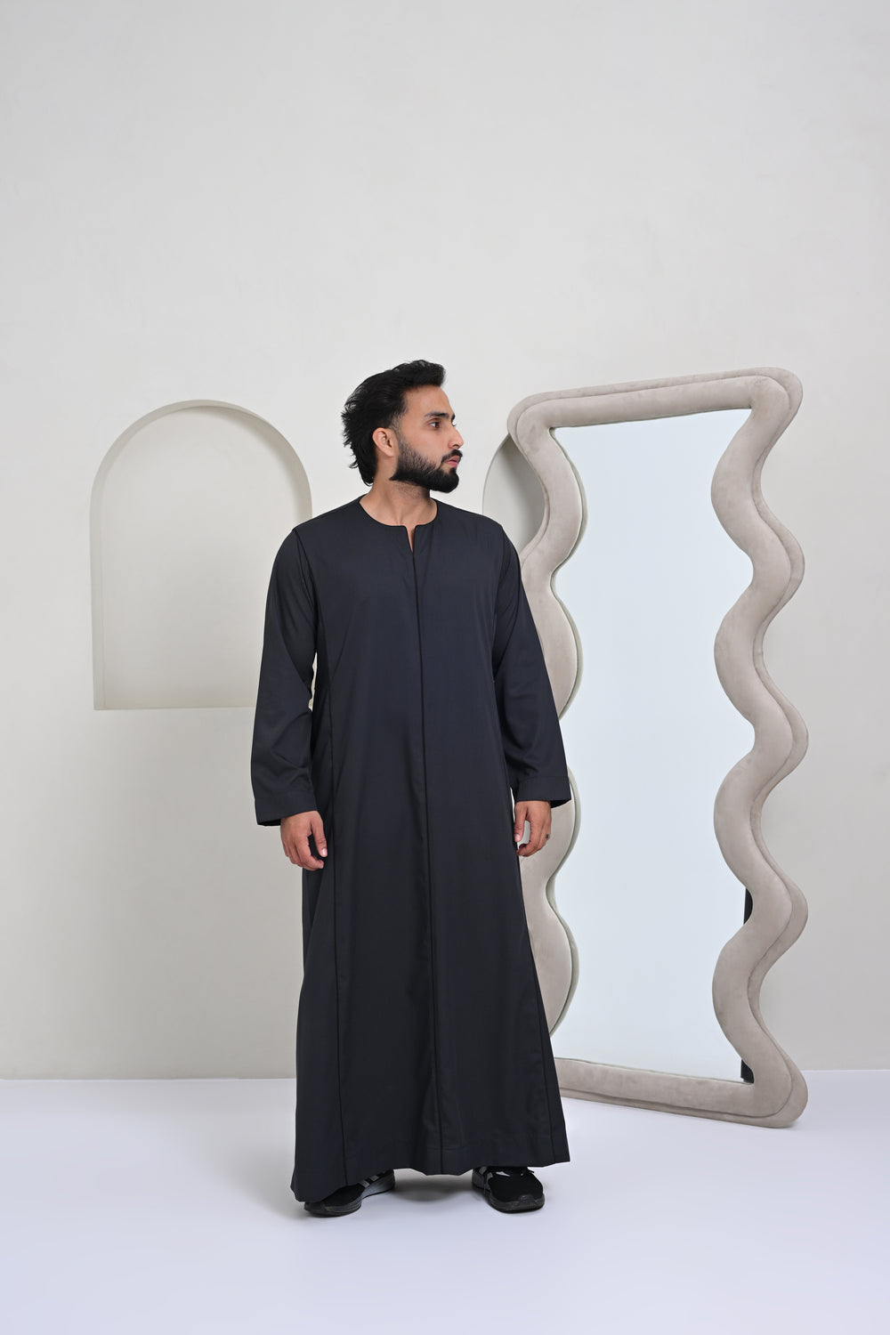 Slit-Neck Thobe - Grey