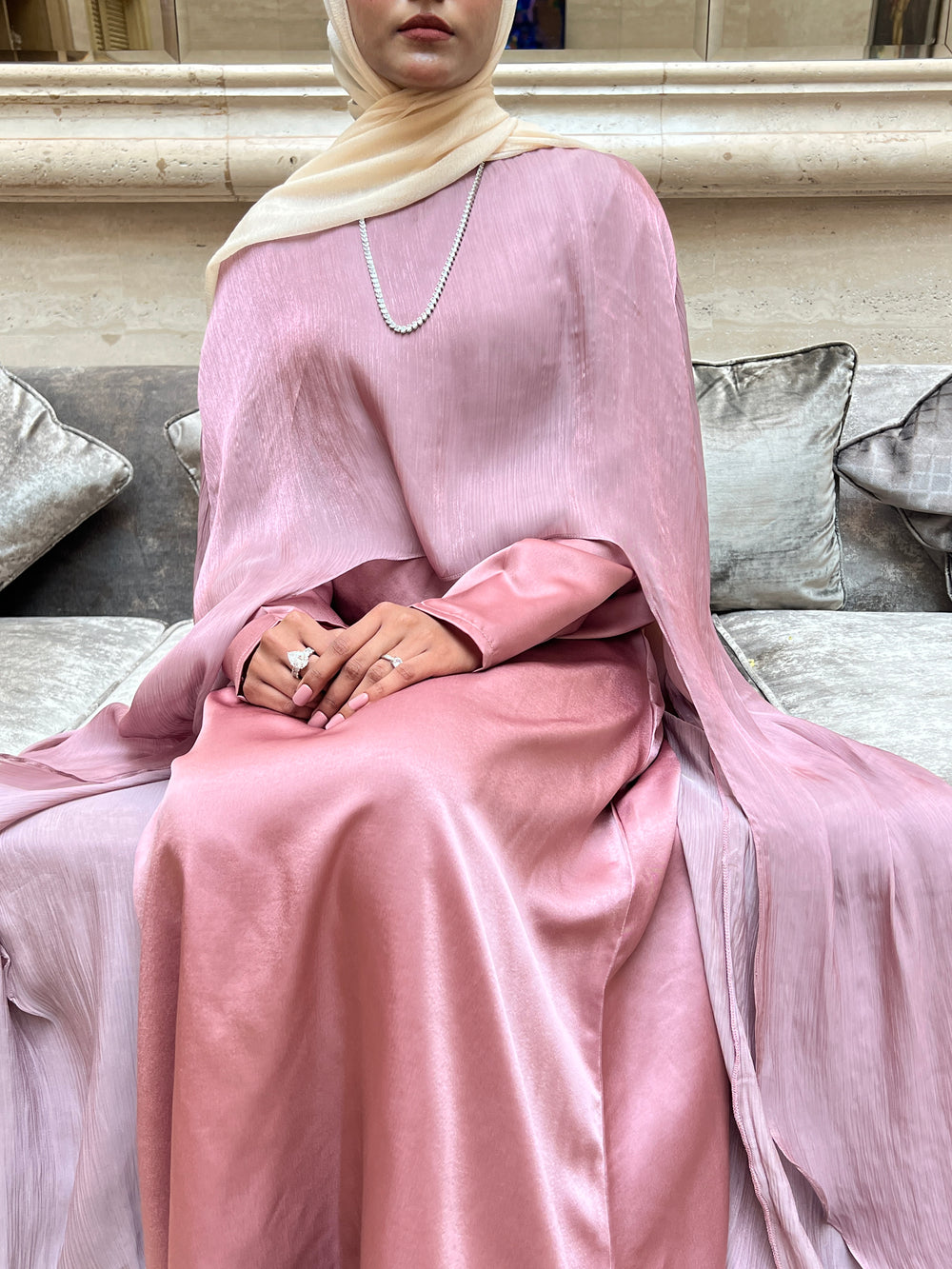 Christie Cape Dress - Pink