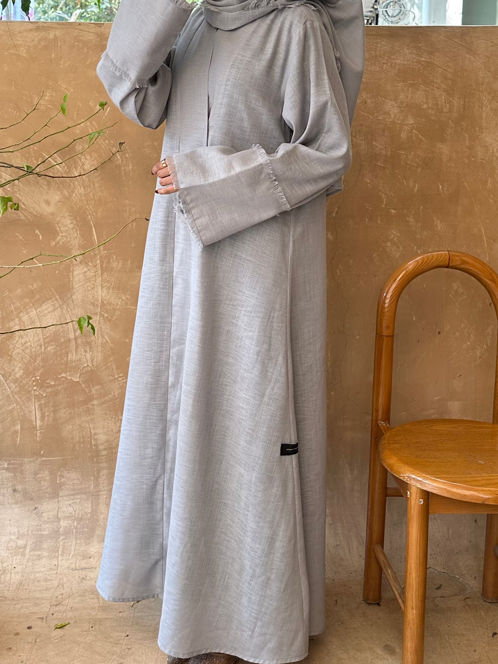 Sukoon Linen Abaya - Grey