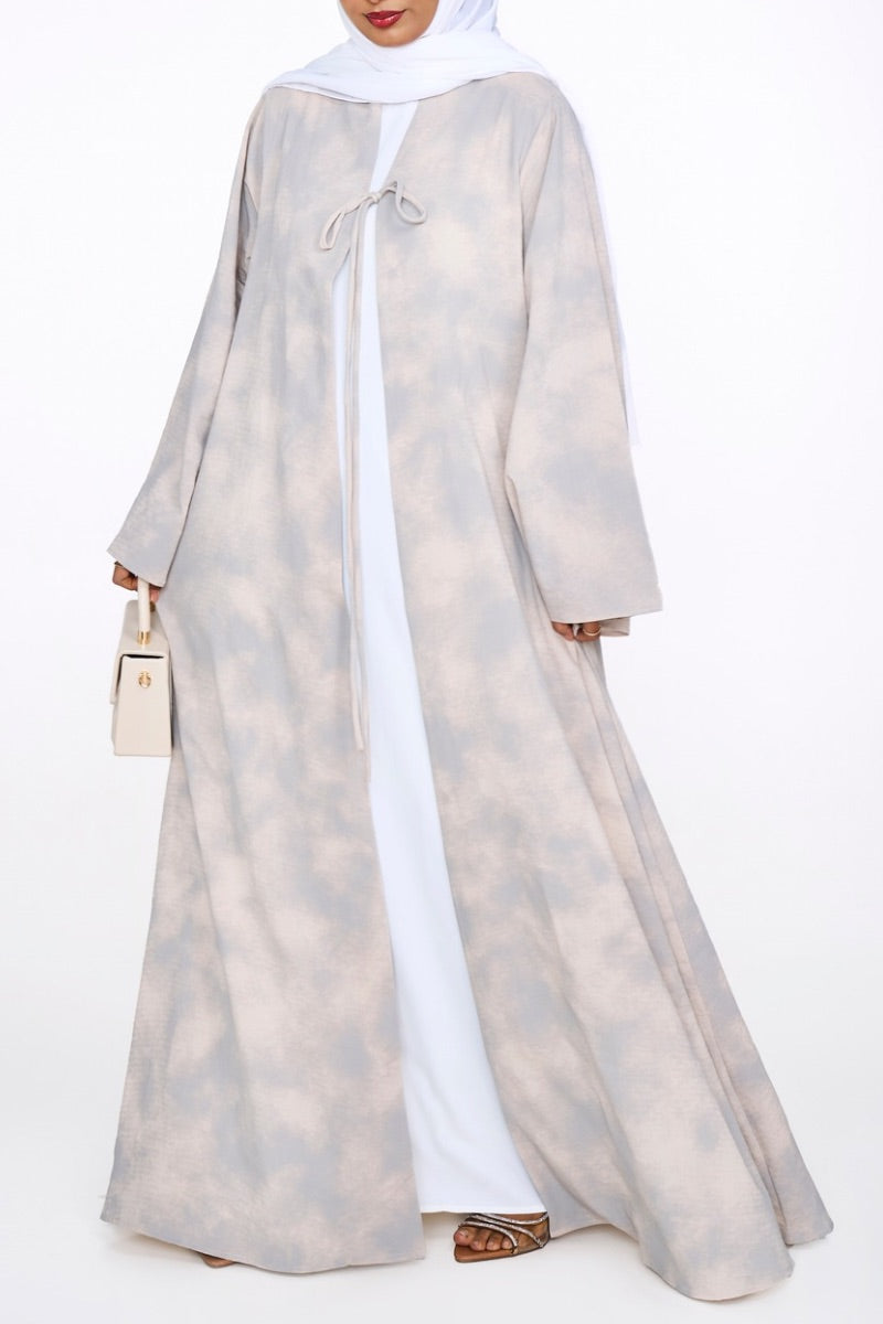 Saima Tie-Up Abaya (Inner not included) - Beige