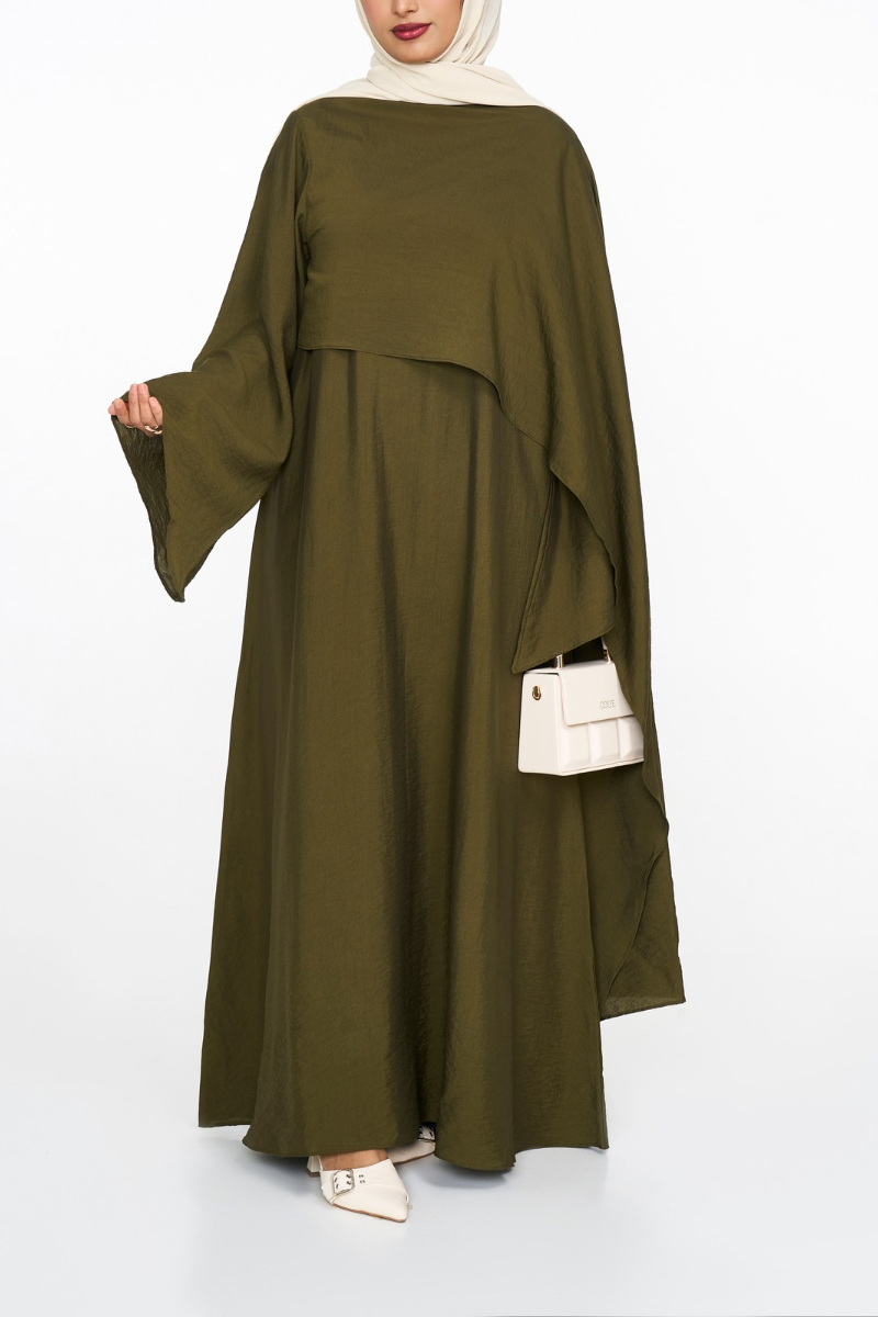 Aamena Drape Dress - Green