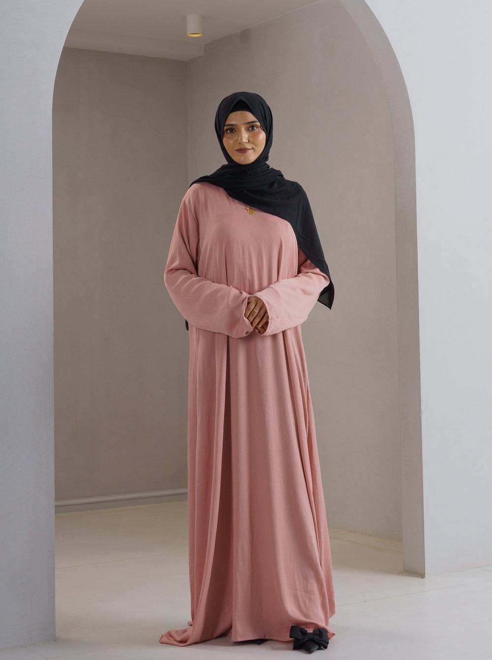 Pink Full-Sleeve Base Dress