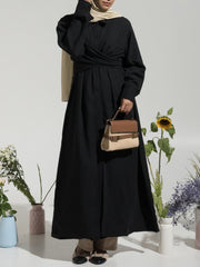 Sadie Tie-Up Shirt Dress - Black
