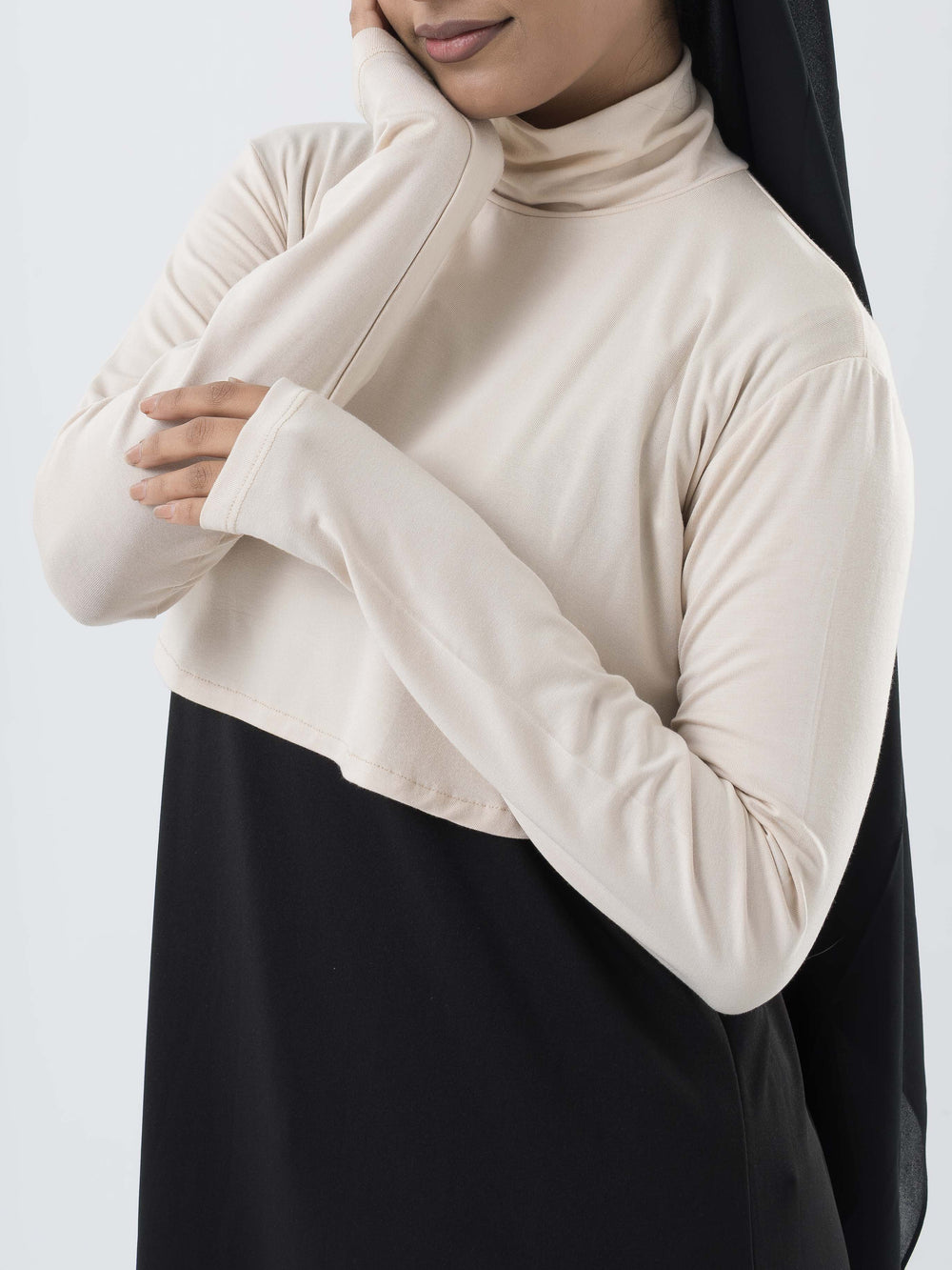 BarelyThere Cropped Base Layer - Beige