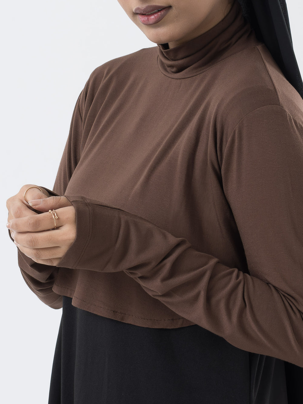 BarelyThere Cropped Base Layer - Brown