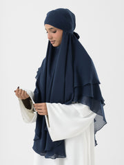Soft Chiffon Khimar - Blue