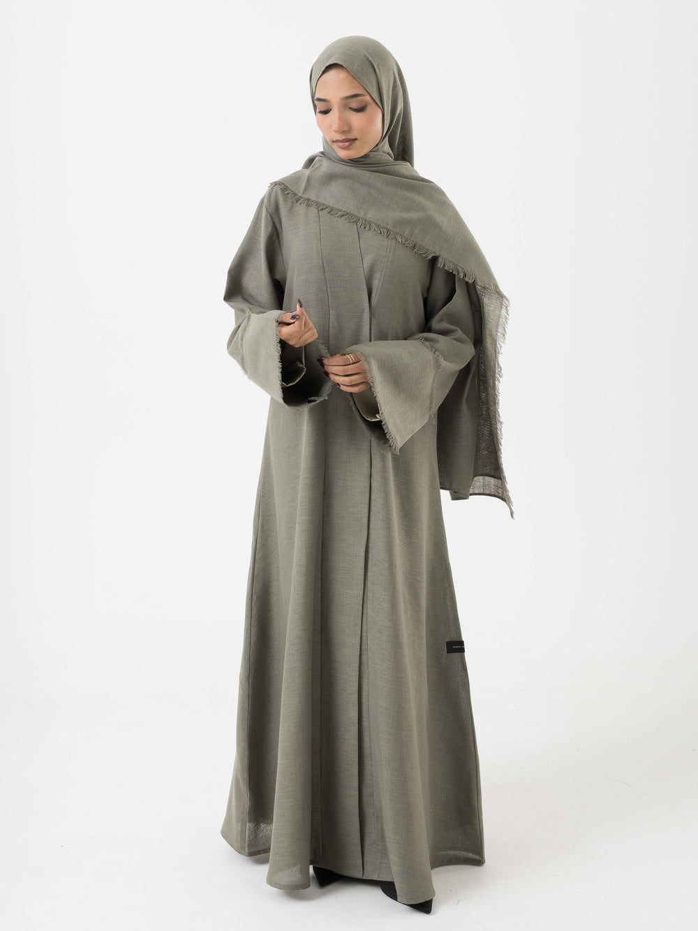 Sukoon Linen Abaya - Sage