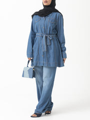 Denim Coord Set - Medium Wash