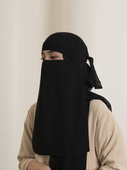 Medina Silk Niqab Set - Black ( Niqab and Hijab sold separately )