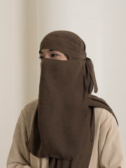 Medina Silk Niqab Set - Brown ( Niqab and Hijab sold separately )